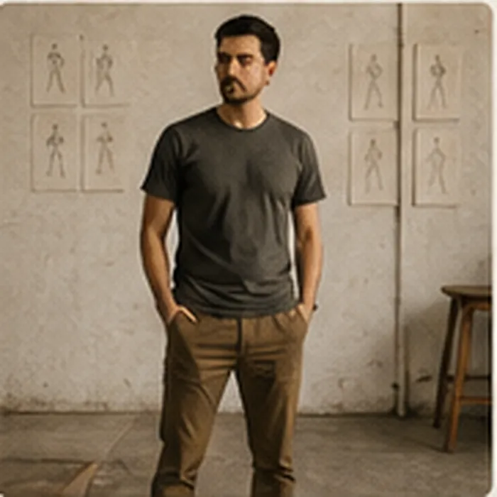 Standing figure, front view